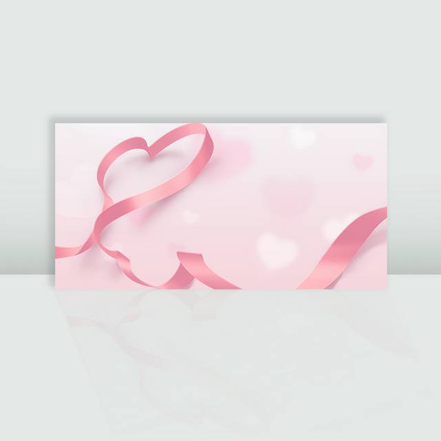 粉红色浪漫情人节母亲节活动背景