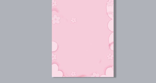 粉色浪漫情人节剪纸背景