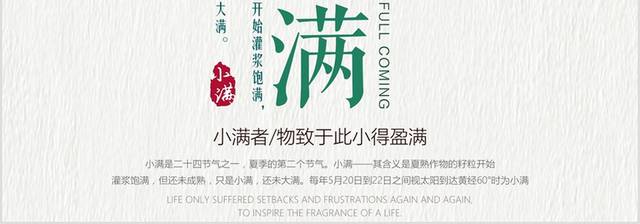24节气之小满节气PPT介绍模板