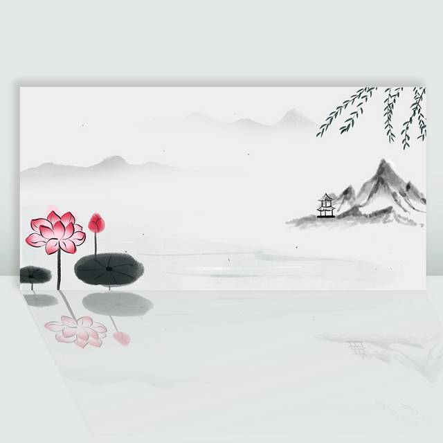 水墨画背景图素材