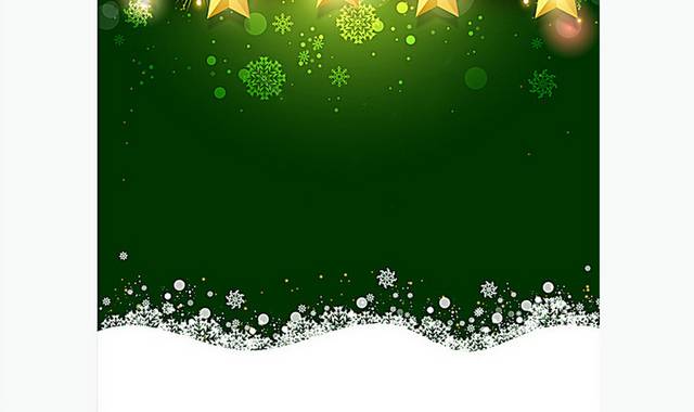 卡通绿色圣诞节五角星主图背景