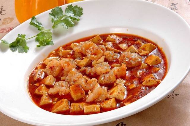 麻婆豆腐虾高清图片