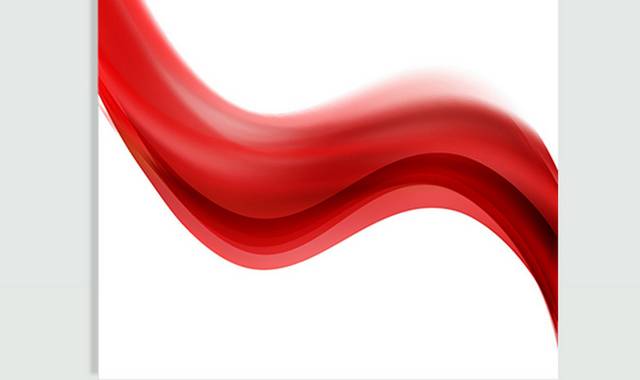 矢量曲线红色素材