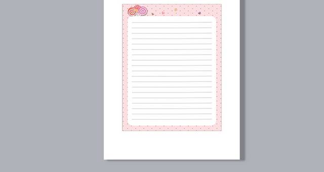 粉色可爱信纸