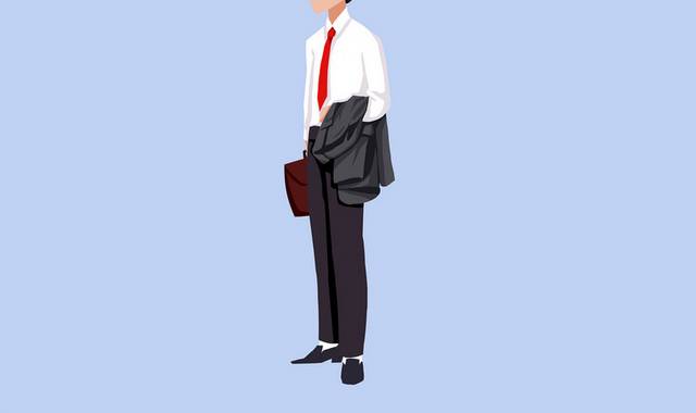 穿西装的商务办公人士插画