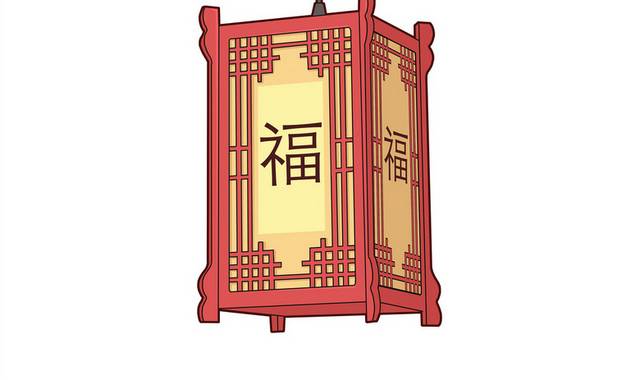 手绘卡通中国风灯笼