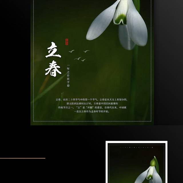 中华传统节气立春海报