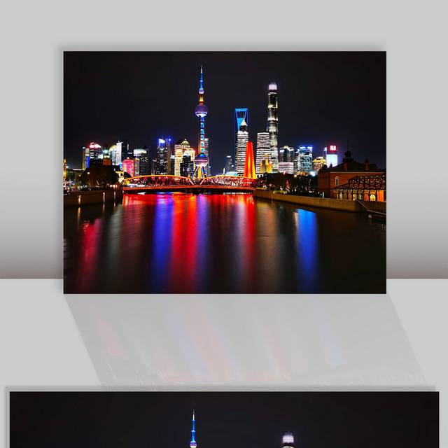 上海外滩都市夜景照片