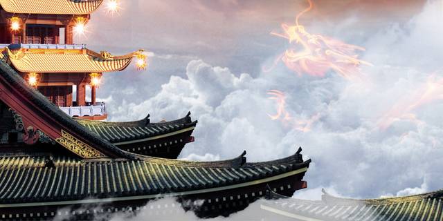中国龙背景图案
