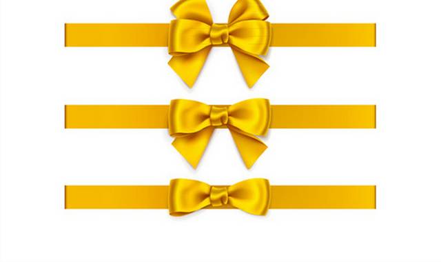 黄色蝴蝶结丝带