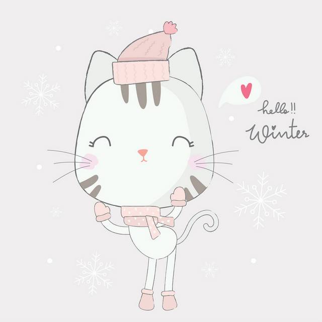 可爱卡通猫
