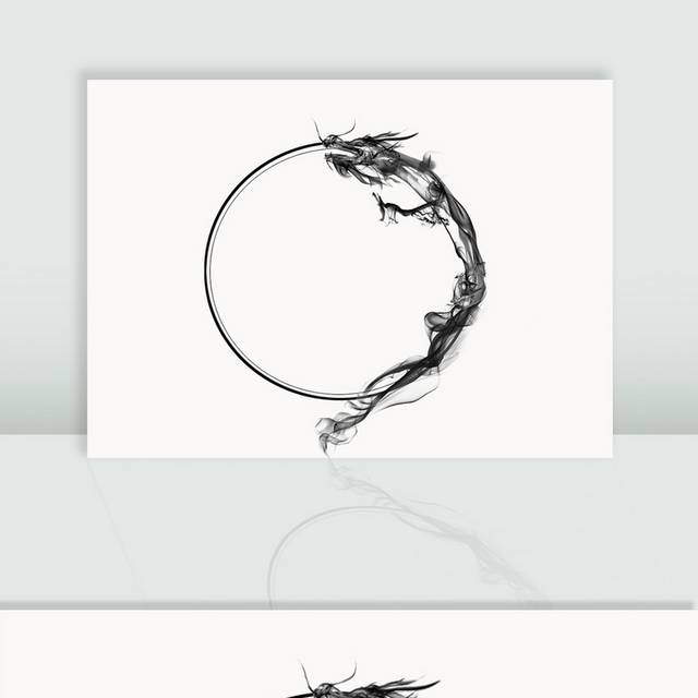 中国风圆形龙图片