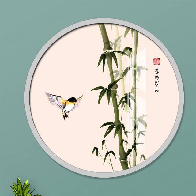 中国风竹子装饰画模板