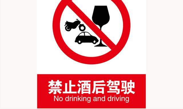 禁止酒后驾驶标识牌