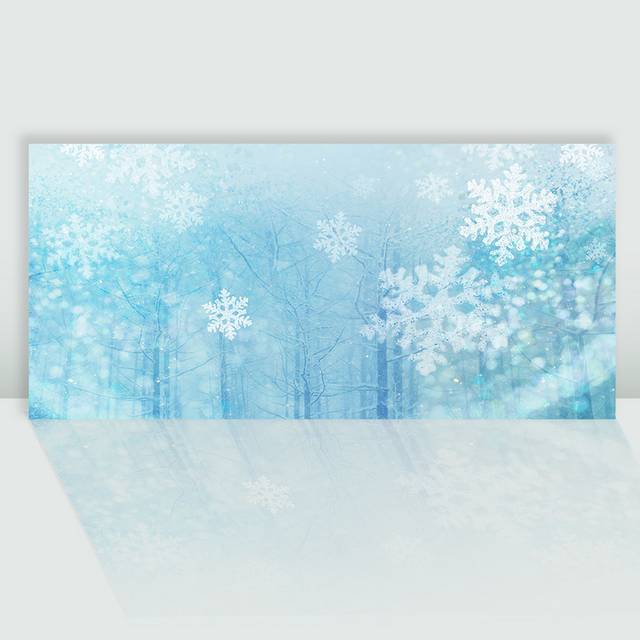 冬日雪花雪景背景