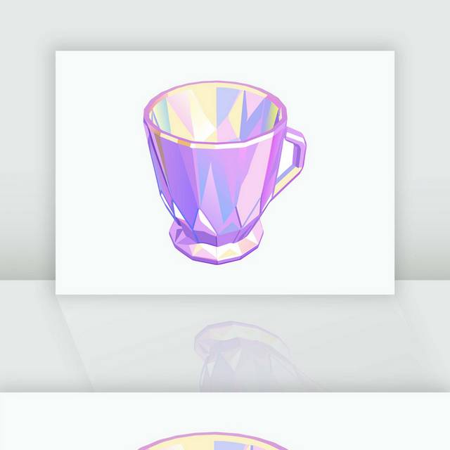 直播间玻璃杯礼物元素插画