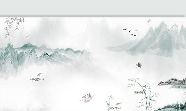黑白水墨画图片