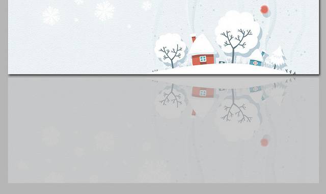 冬日雪景下雪背景banner