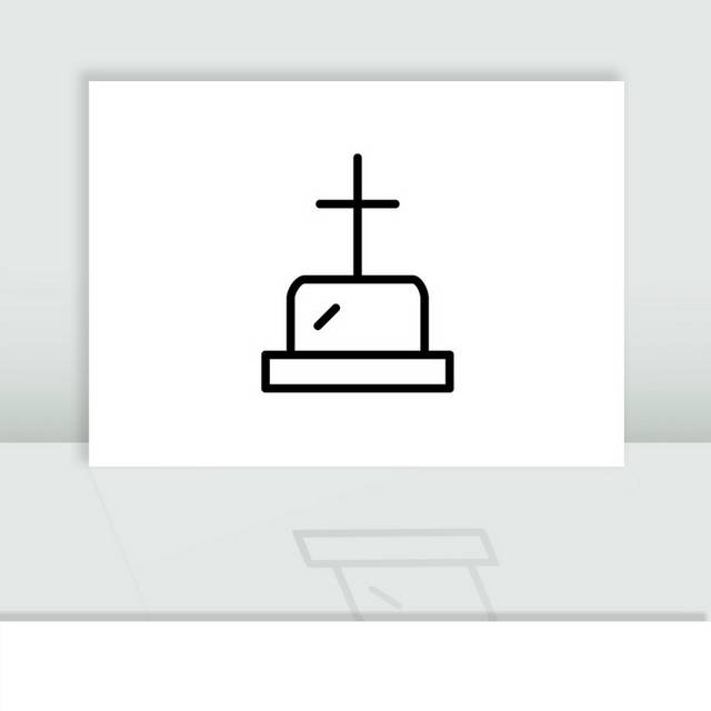 简笔画墓碑设计素材