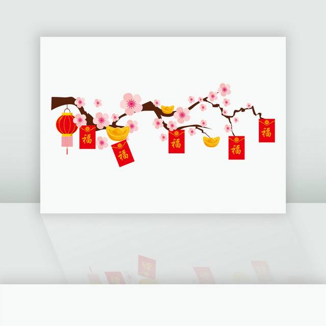中国风梅花春节素材