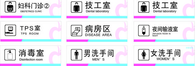 矢量科室牌