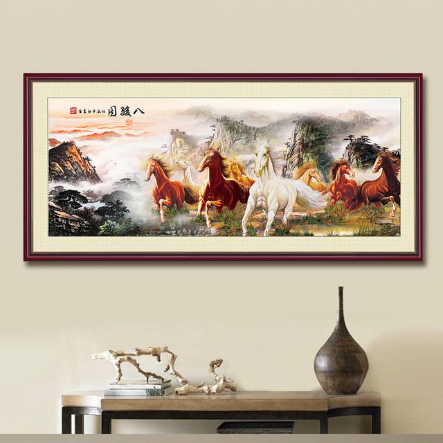 国画八骏图