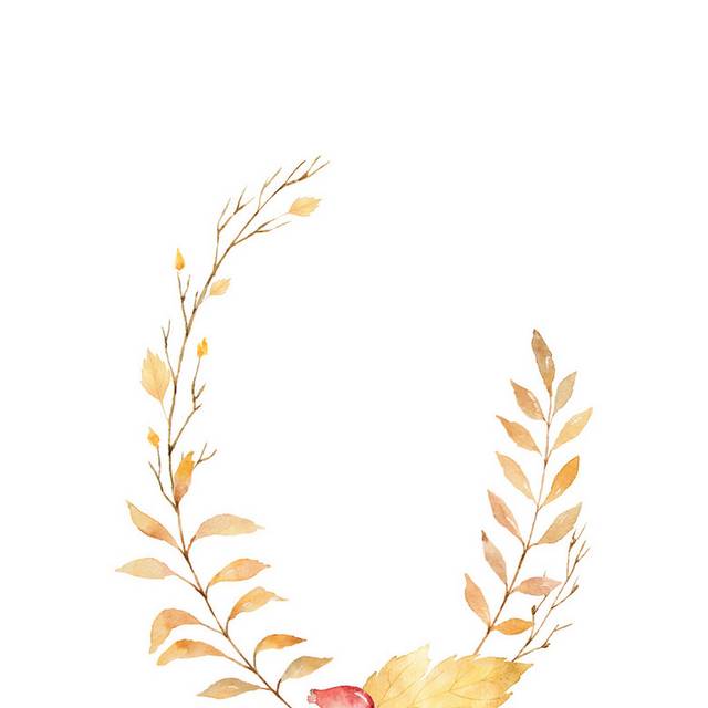 金色树叶花环
