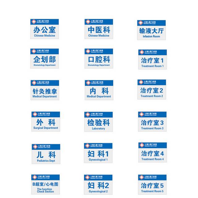矢量科室牌