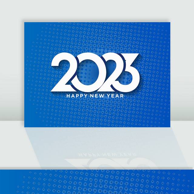 蓝色数字2023