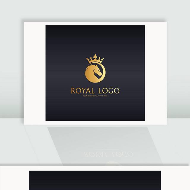 金色皇冠马头logo