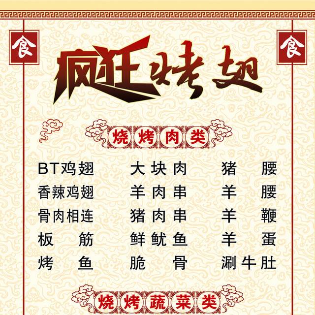 菜单菜谱素材