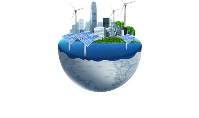 风电新能源文明城市元素