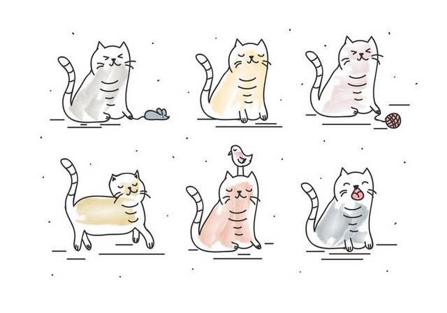 可爱卡通猫