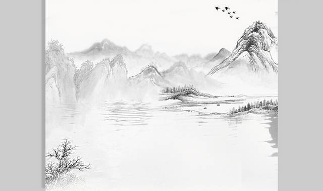 中国风水墨山水画
