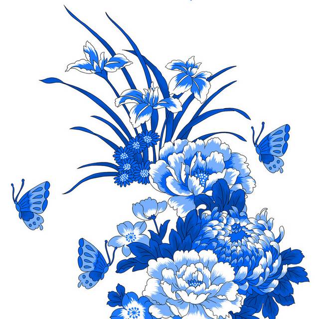 青花瓷花纹素材