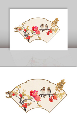 水墨画折扇扇面_图品汇