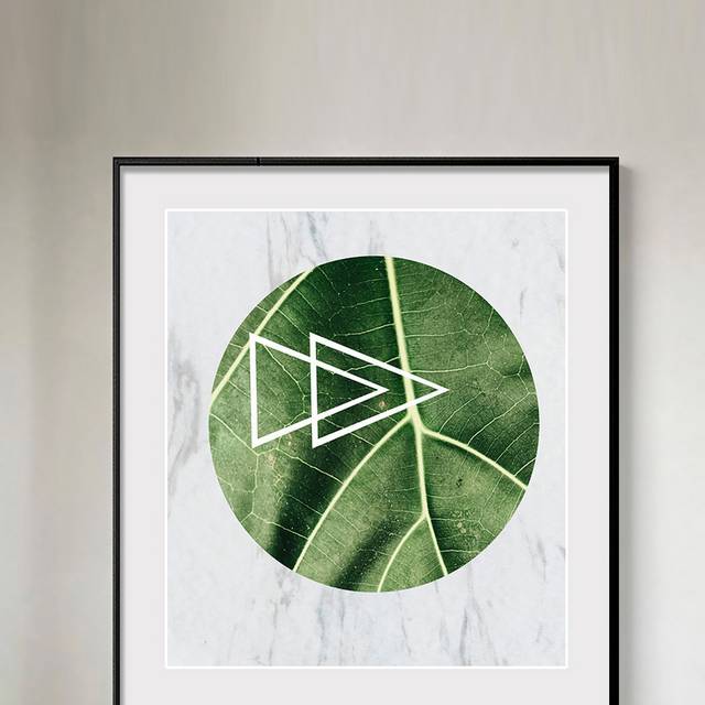绿色植物抽象装饰画