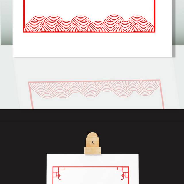 中国风红色边框