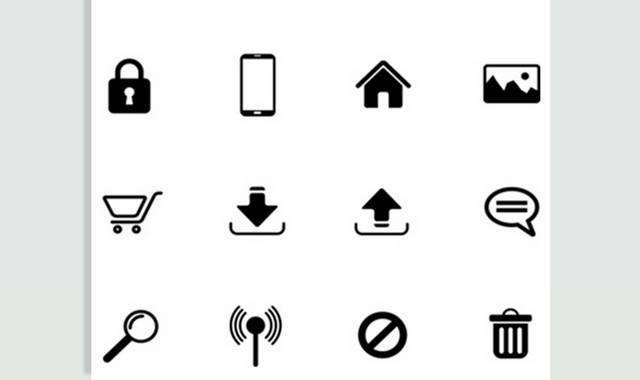 黑白icon图标素材