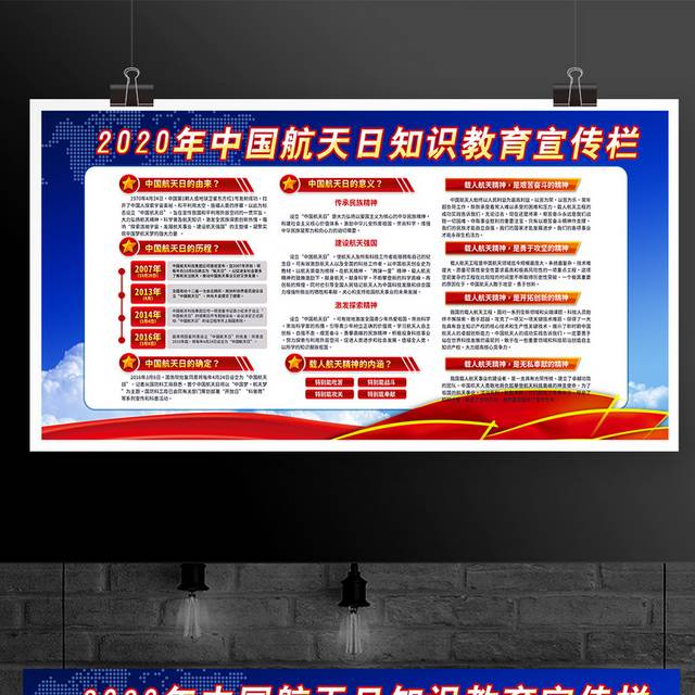 中国航天日宣传栏展板