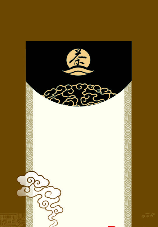 中式古典祥云纹路纹