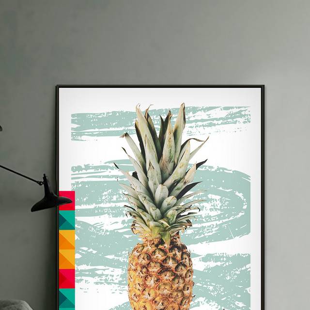 菠萝水果装饰画