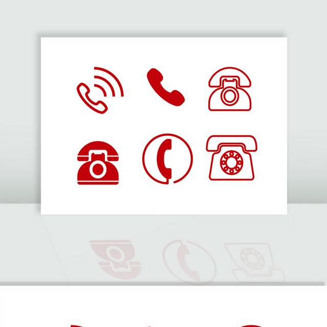 红色电话图标