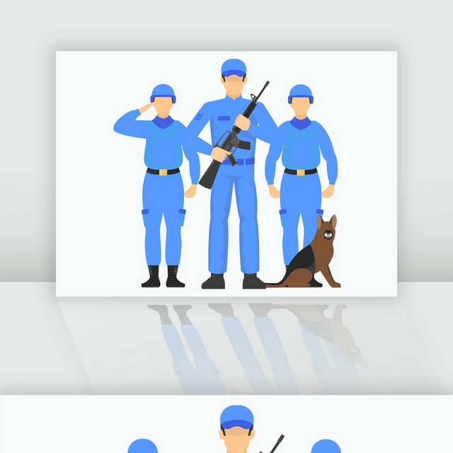 警察和警犬