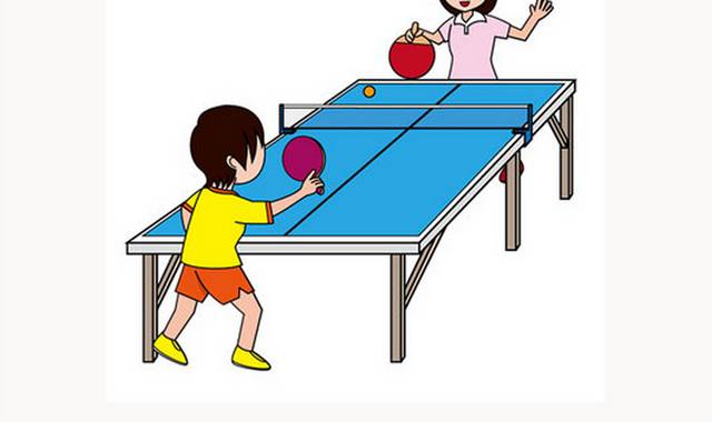 卡通乒乓球比赛素材