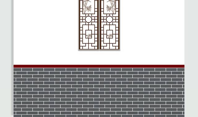 简约中式古典窗格图案