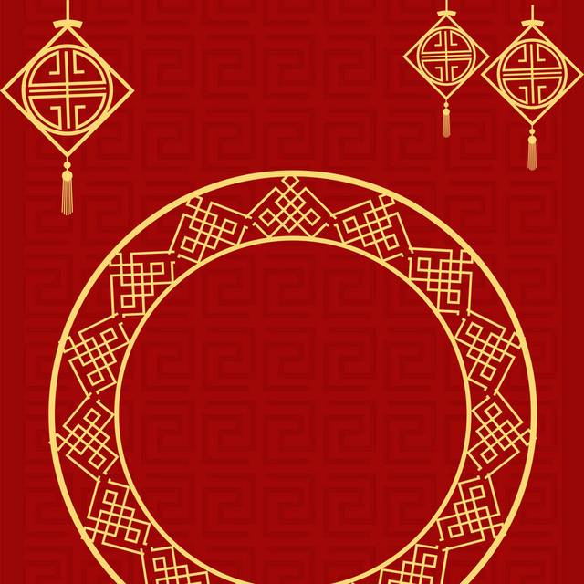 中式红色背景