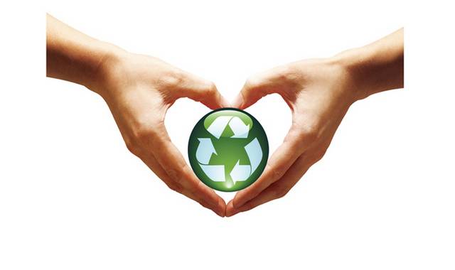 能源回收绿色环保手势元素