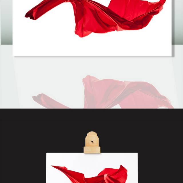 红丝绸飘带图片
