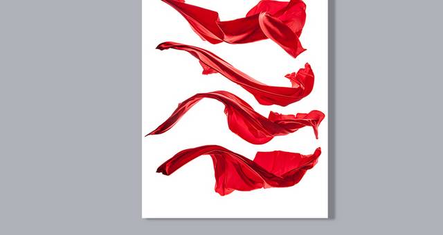 红丝绸飘带图片